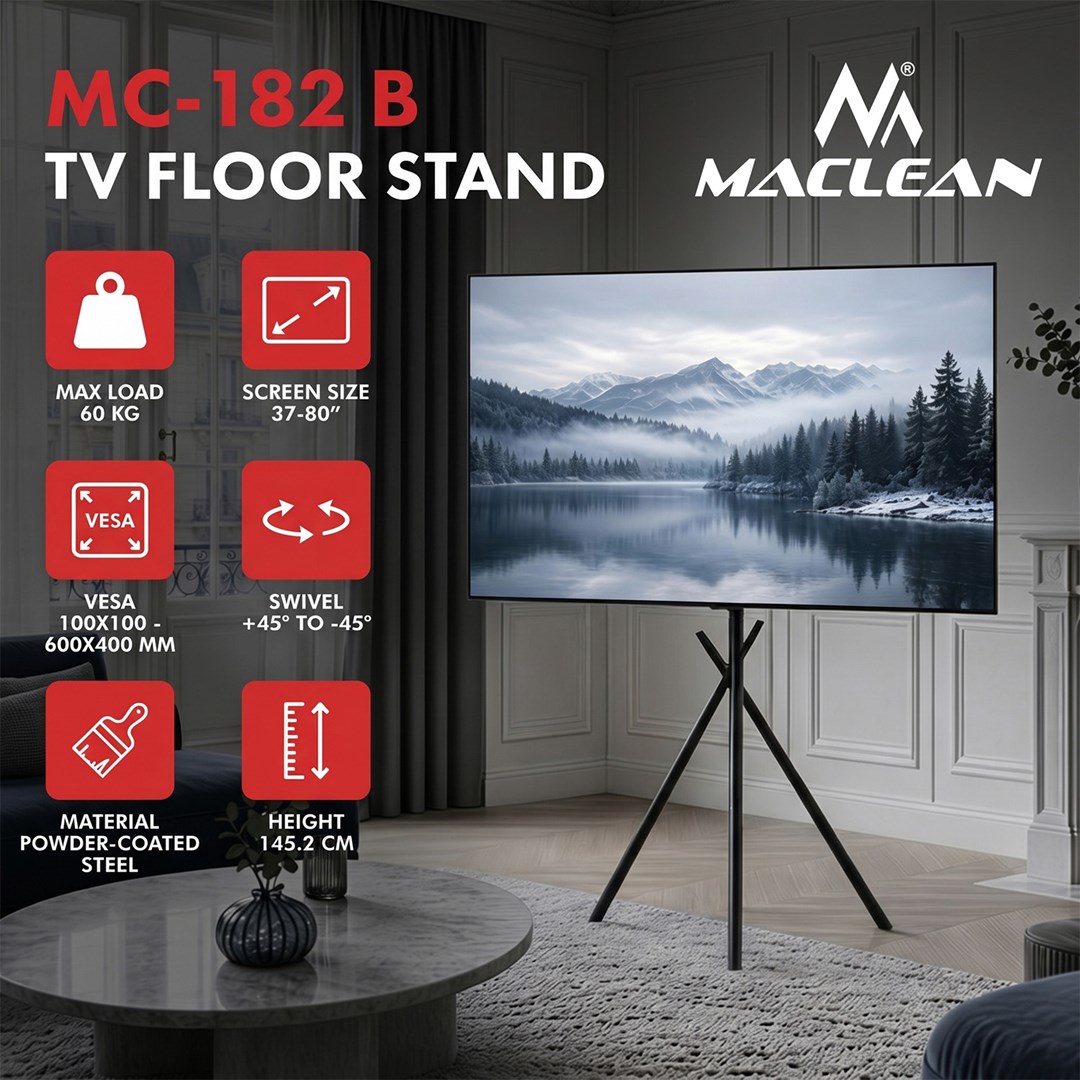 Maclean TV Floor Stand/Mount, 37–80", max