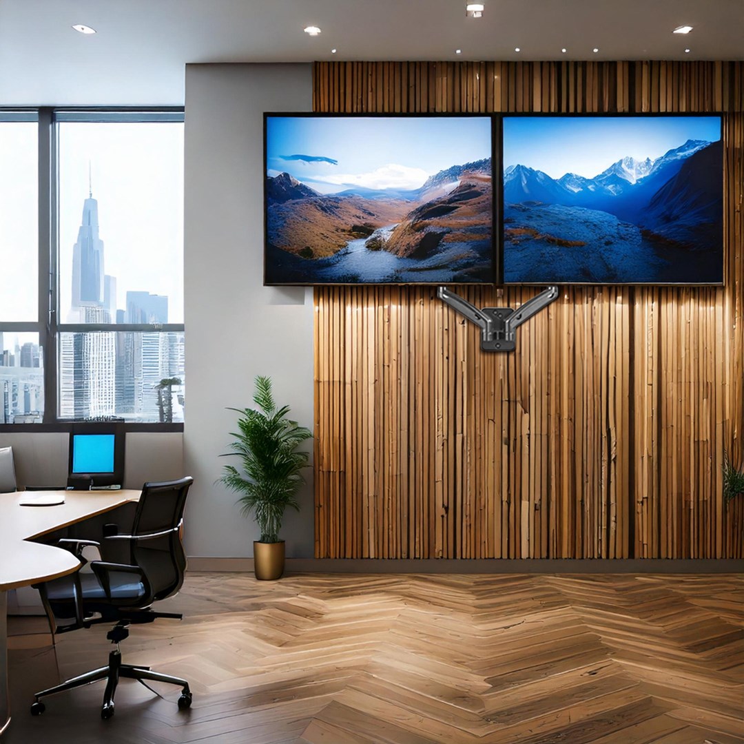 Maclean Wall mount for two monitors