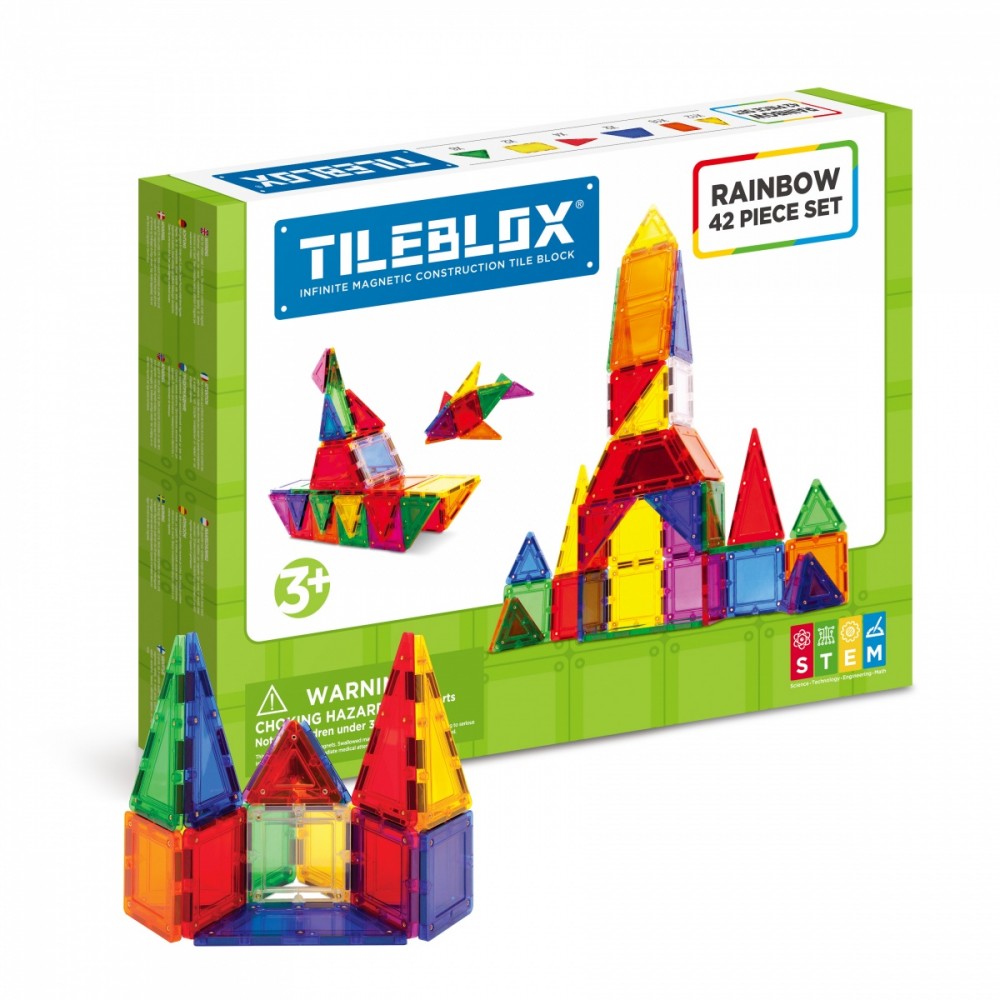 Magformers  Magnetic blocks Tileblox Rainbow set