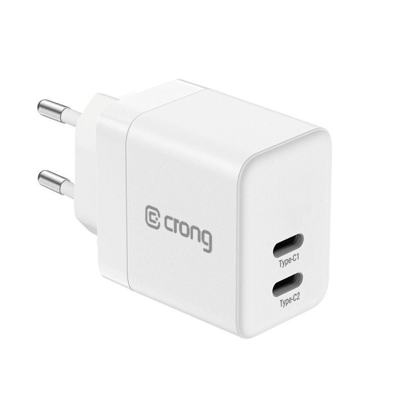 CRONG Mains charger 2xUSB-C 35W PD