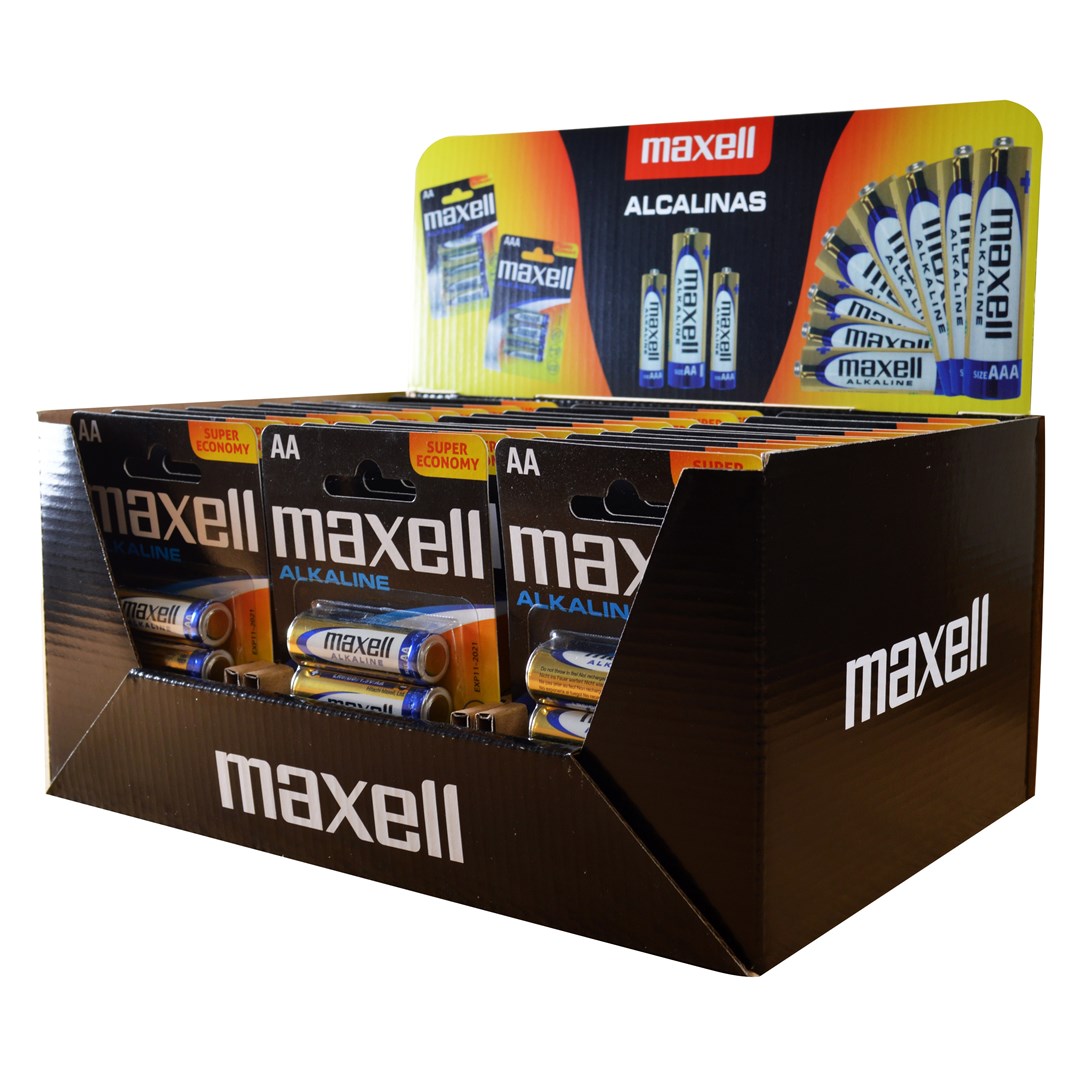 Maxell  Alkaline LR6 AA 4-pack Display