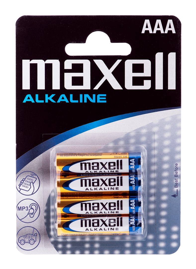 Maxell Battery Alkaline LR-03 AAA 4-Pack