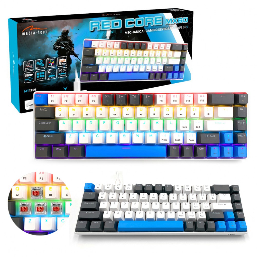 Media-Tech Mechanical keyboard Red Core MX60