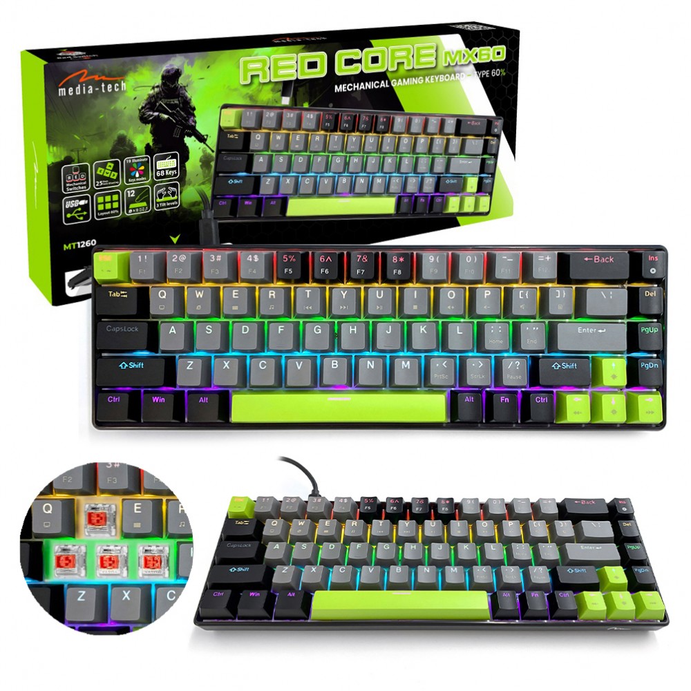 Media-Tech Mechanical keyboard Red Core MX60