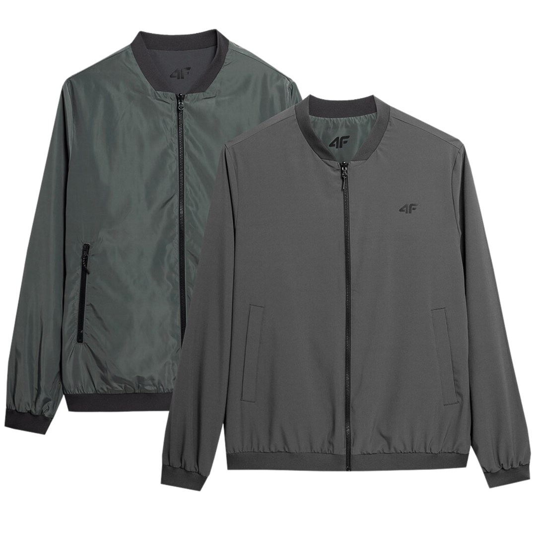 4F Men`s  reversible jacket M013 olive/grey