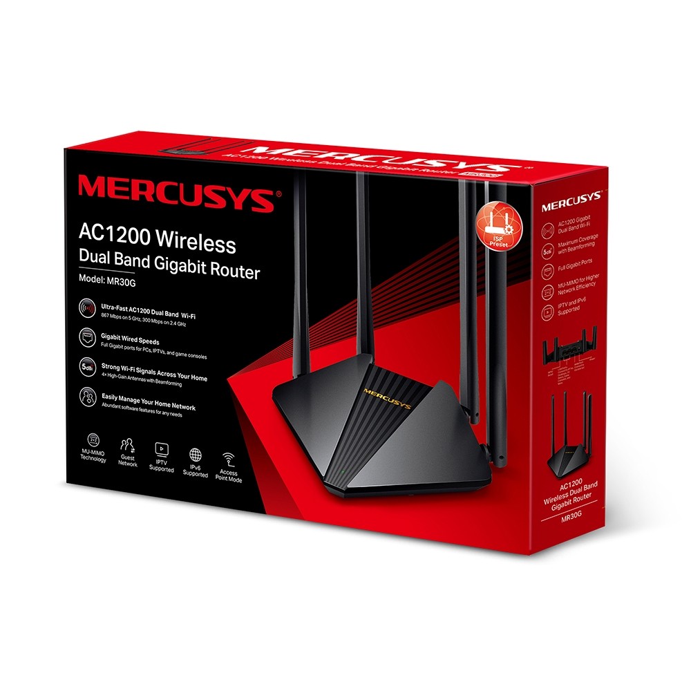 TP-LINK Mercusys MR30G Router AC1200 1WAN