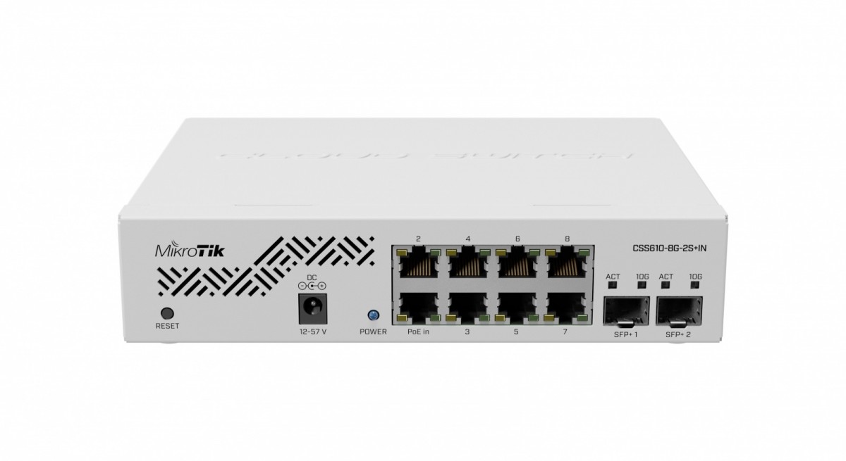Unknown MikroTik Switch 8x1GbE 2xSFP+ CSS610-8G-2S+I