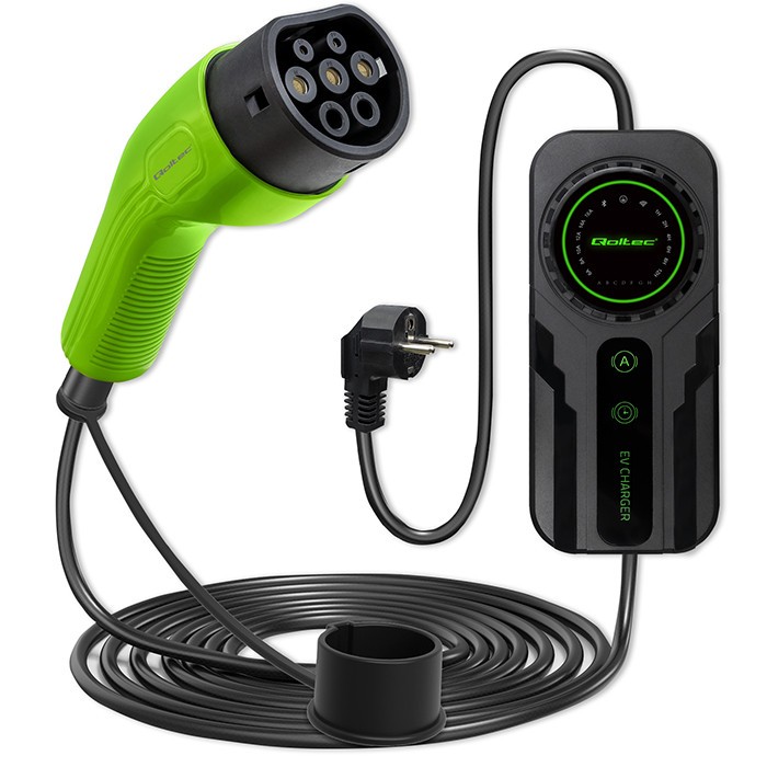 Qoltec  Mobile charger for EV 2in1