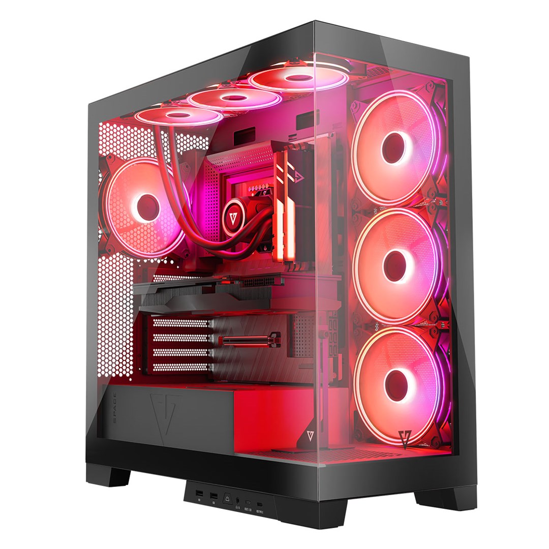 MODECOM  Black COMPUTER CASE SPACE ARGB
