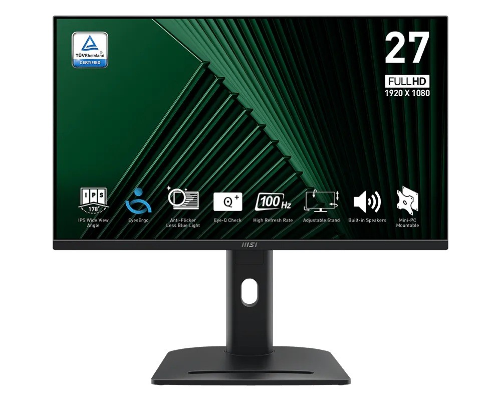 MSI  Monitor PRO MP275PG 27 inches/LED/FHD/Flat/100Hz/Black