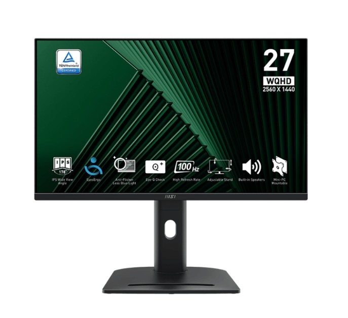 MSI  Monitor PRO MP275QPG 27-inch LED/WQHD/Flat/100Hz/Black