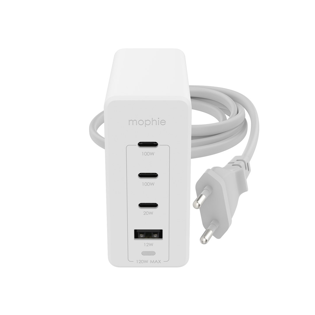 No name mophie Accessories-Wall Adapter-USB-C-PD-HUB-120W-GAN-White-EU(3xUSBC +