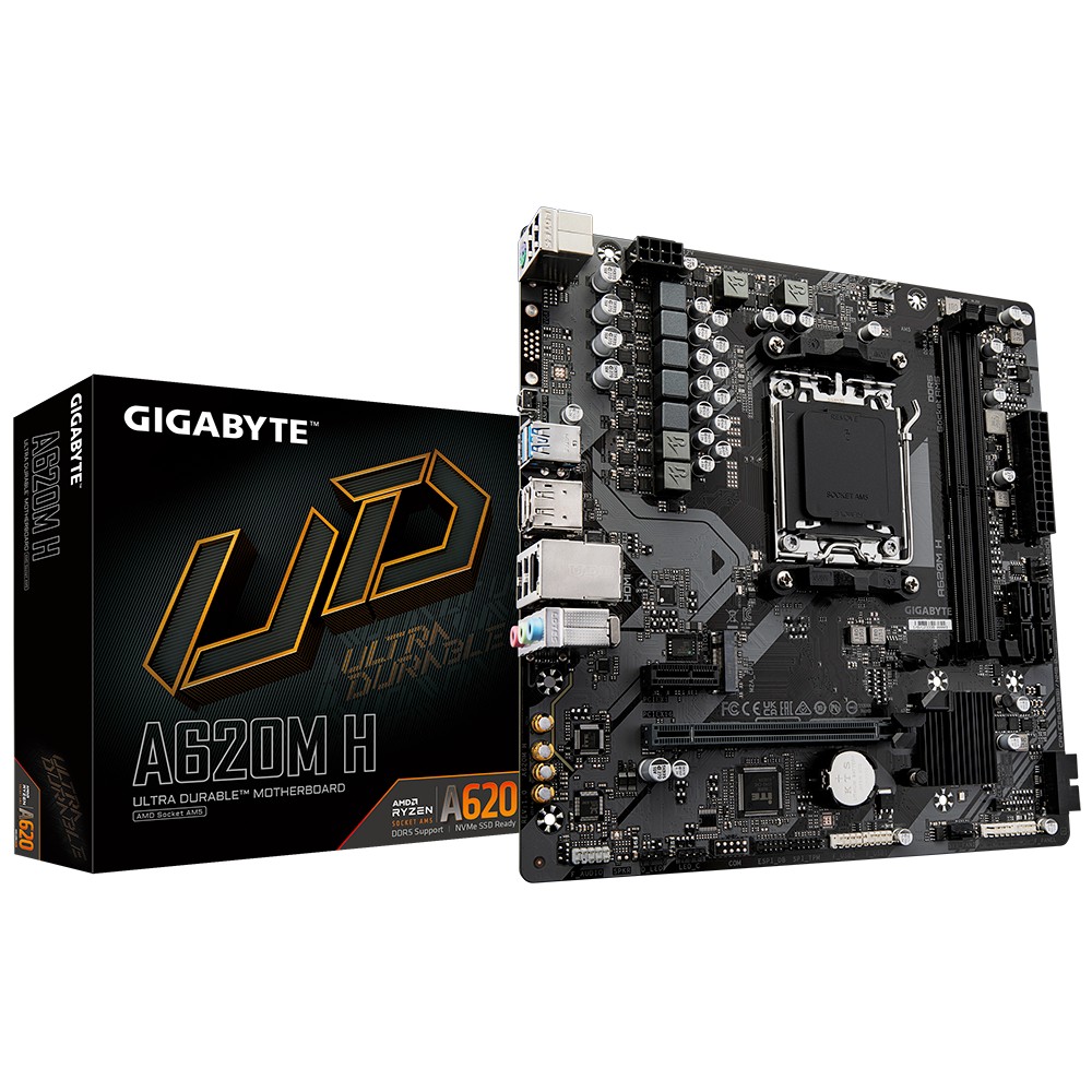 GIGABYTE  Motherboard A620M H AM5 2DDR5