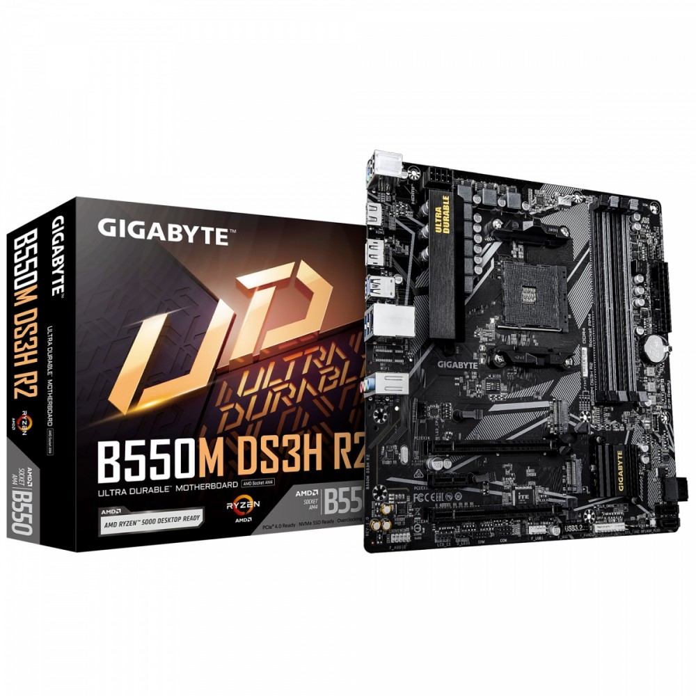 GIGABYTE Motherboard B550M DS3H R2 AM4