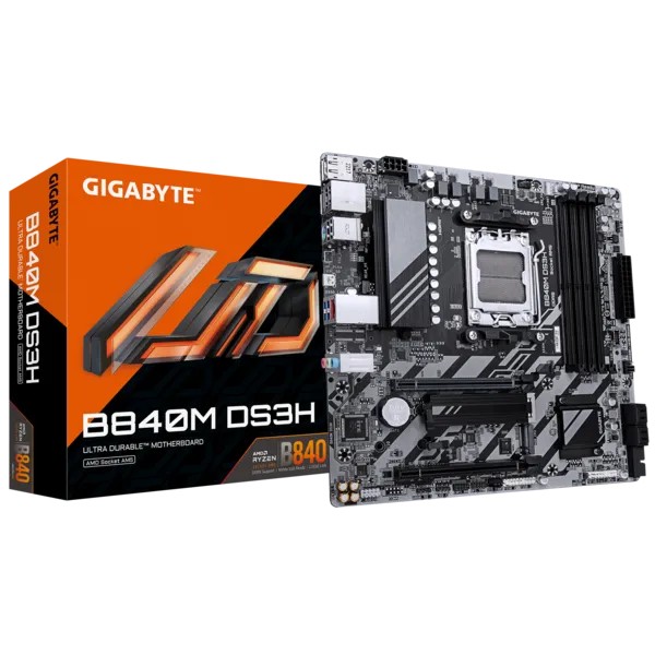GIGABYTE Motherboard B840M DS3H AM5 4DDR5