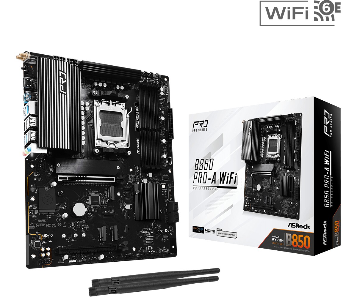 ASRock  Motherboard B850 PRO-A WIFI AM5