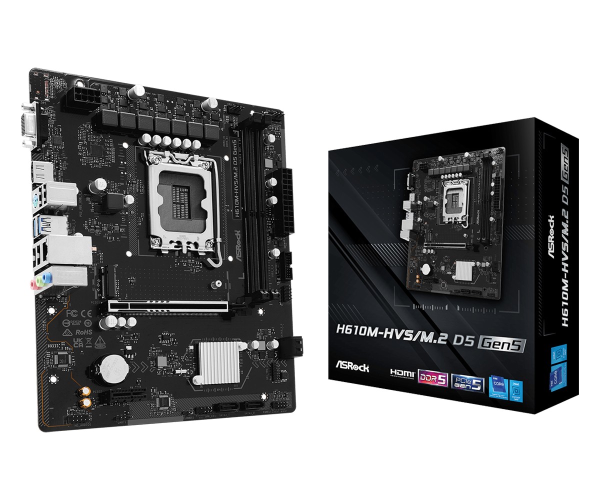 ASRock Motherboard H610M-HVS/M.2 D5 GEN5