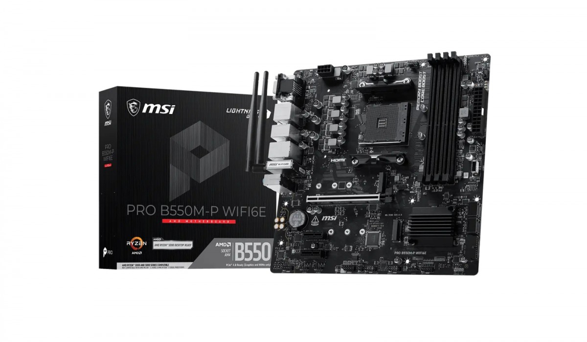 MSI  Motherboard PRO B550M-P WIFI6E AM4