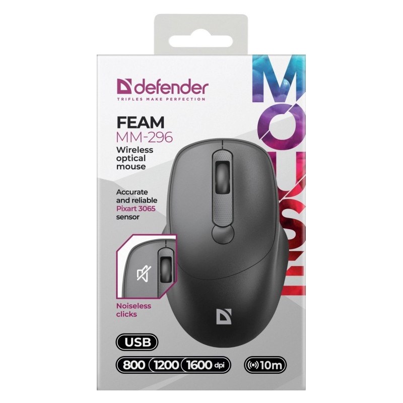 Defender  WIRELESS MOUSE SILENT C LICK