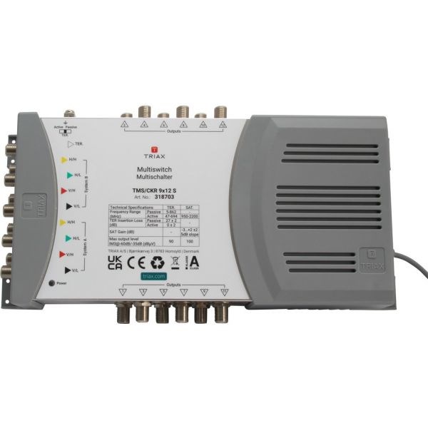 TRIAX Multiswitch 9/12, 9 inputs/12 outputs