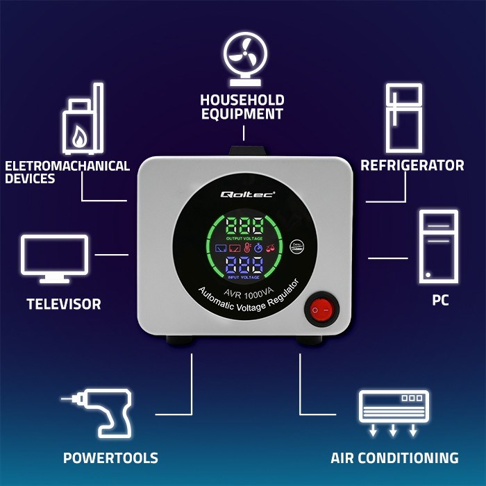 Qoltec N-- 50723 Automatic Voltage Stab