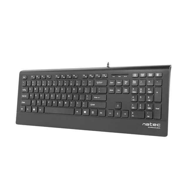 NATEC  Keyboard Barracuda Slim Black USB