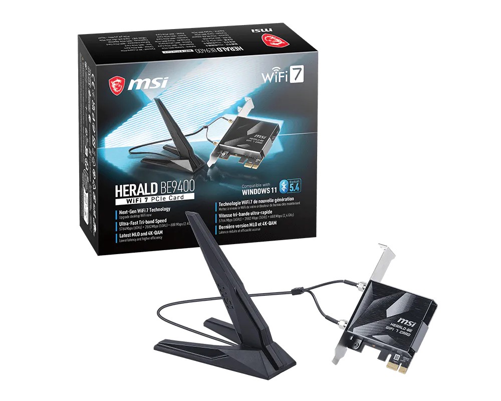 MSI  Network card Herald BE9400 WiFi