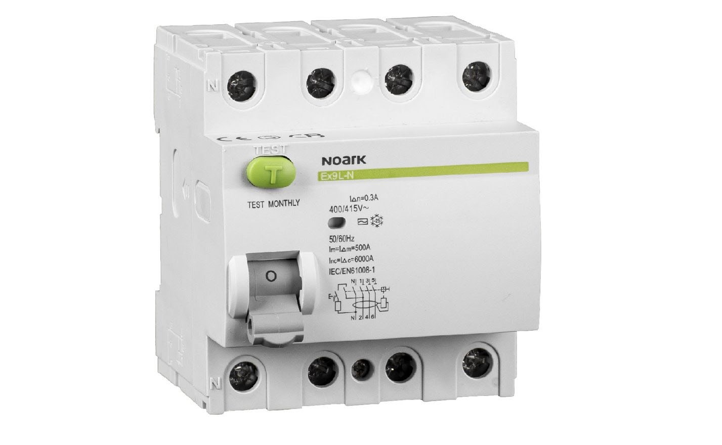 Noark  Residual current circuit breakers Ex9L-N