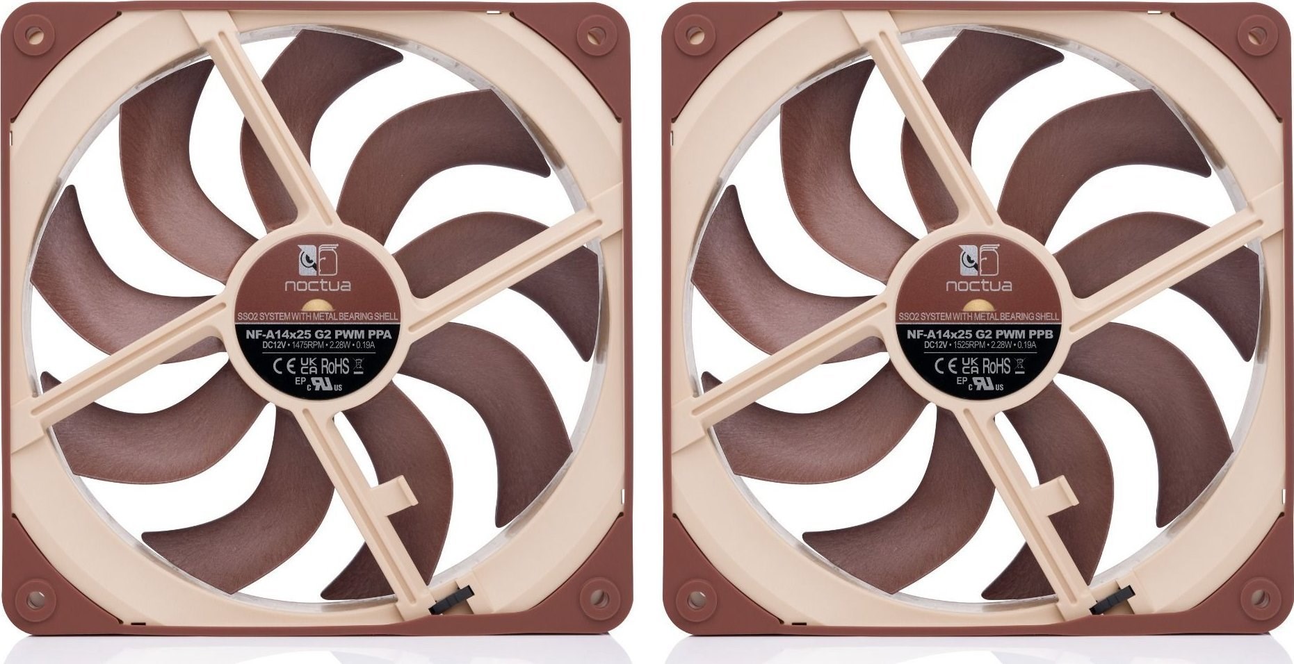 Noctua  140mm NF-A14x25 G2 PWM Sx2