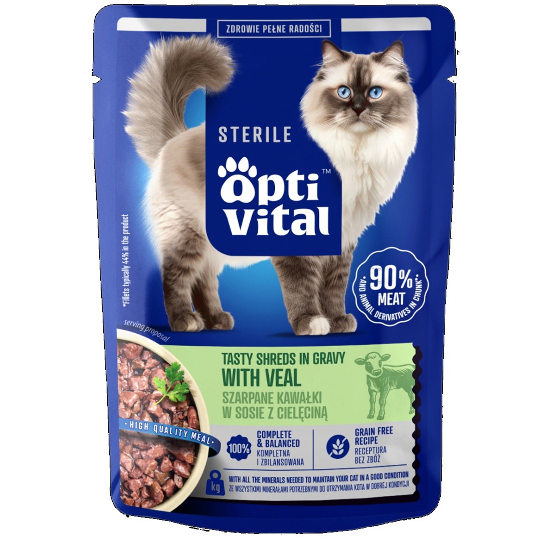 OptiVital  Sterile Tasty shreds in gravy