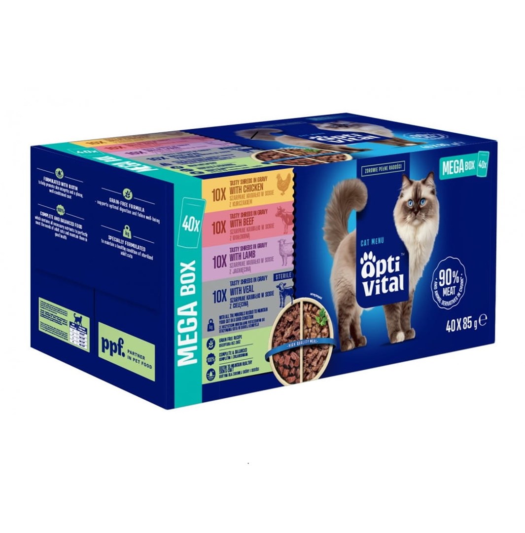 OptiVital  Tasty shreds in gravy with