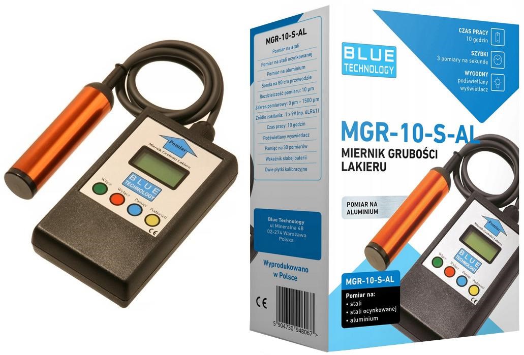 BLUE TECHNOLOGY Paint Thickness Gauge MGR-10-S-AL