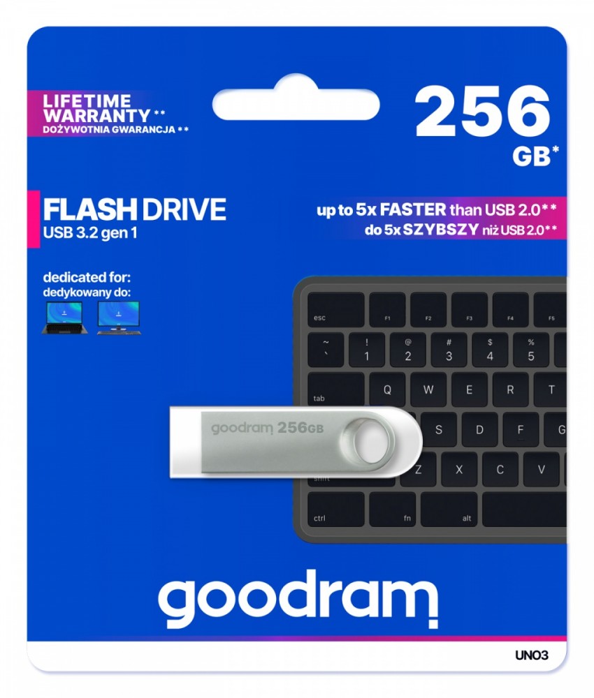 GOODRAM  Pendrive UNO3 256GB USB 3