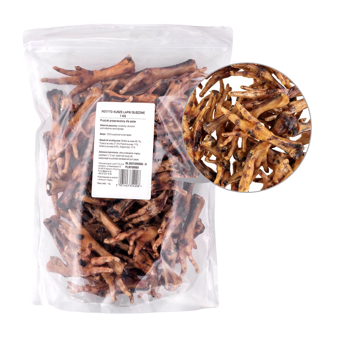 PETITTO Dried chicken feet - dog