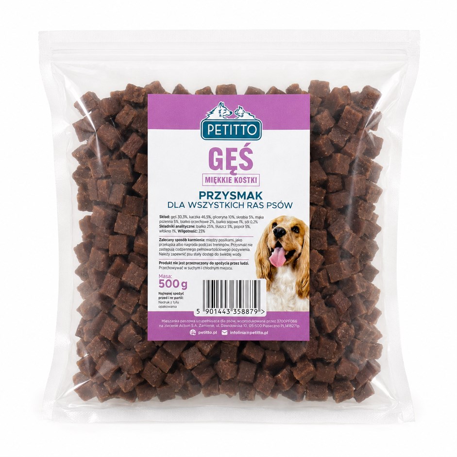 PETITTO  Soft goose meat cubes -