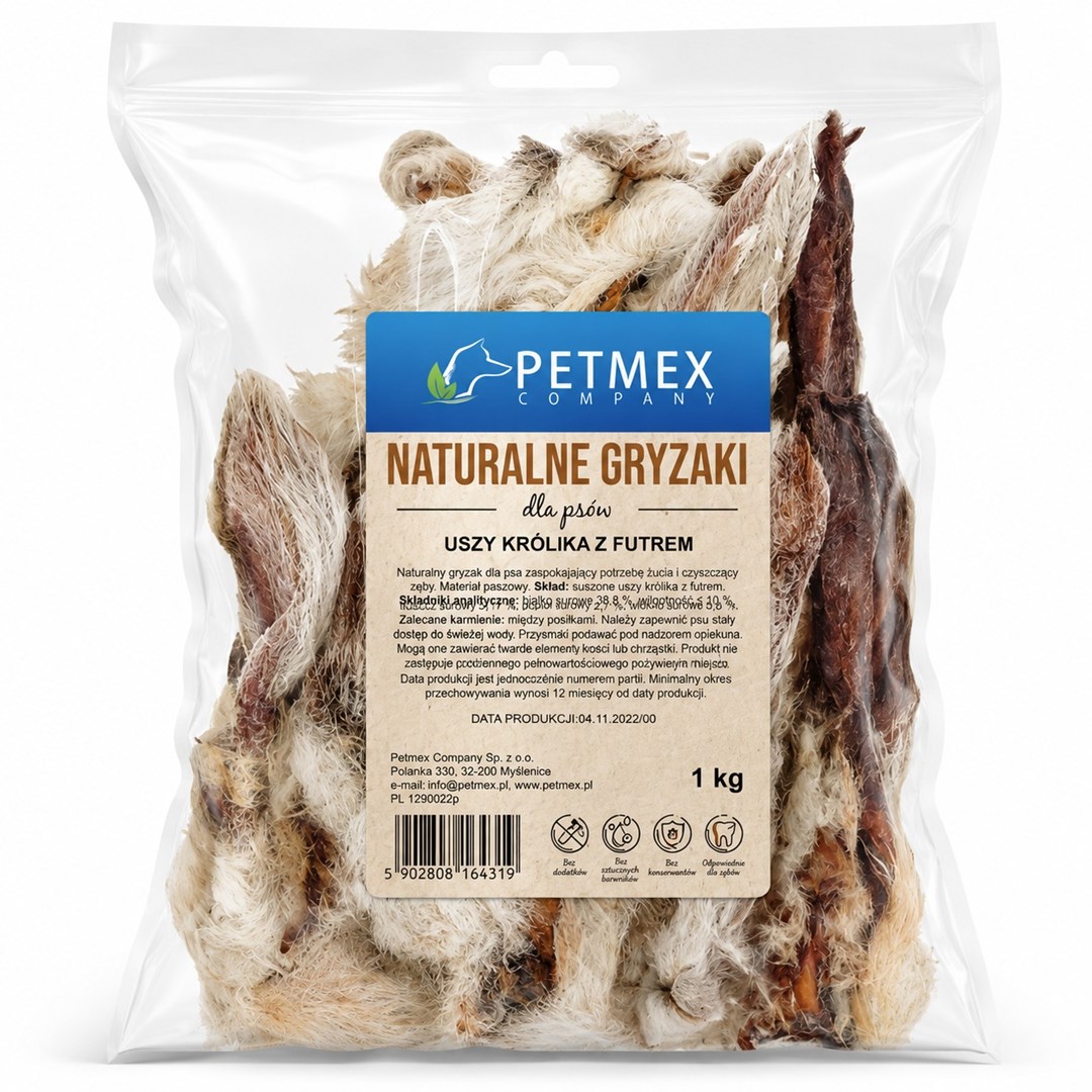 PETMEX rabbit ears with fur -