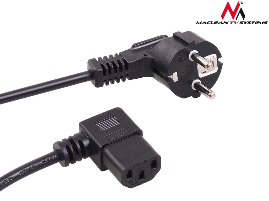 Maclean  Power cable angled 3 pin