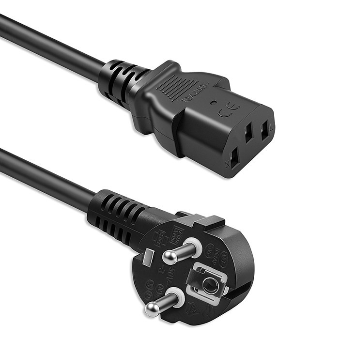 Qoltec Power cable SCHUKO CEE angled