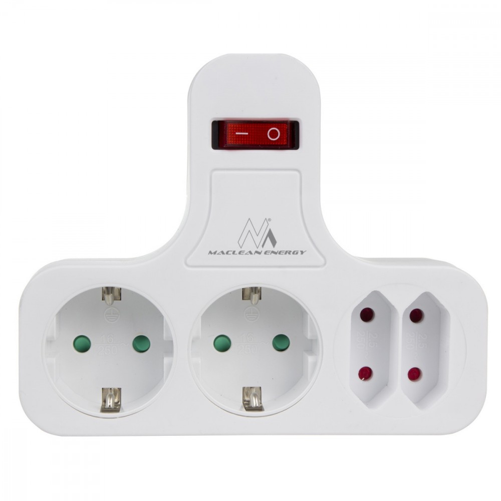 Maclean  Power socket x4 with switch