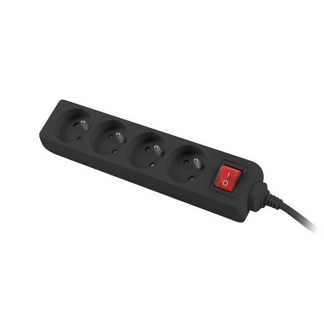 LANBERG  Power strip 1.5m, black