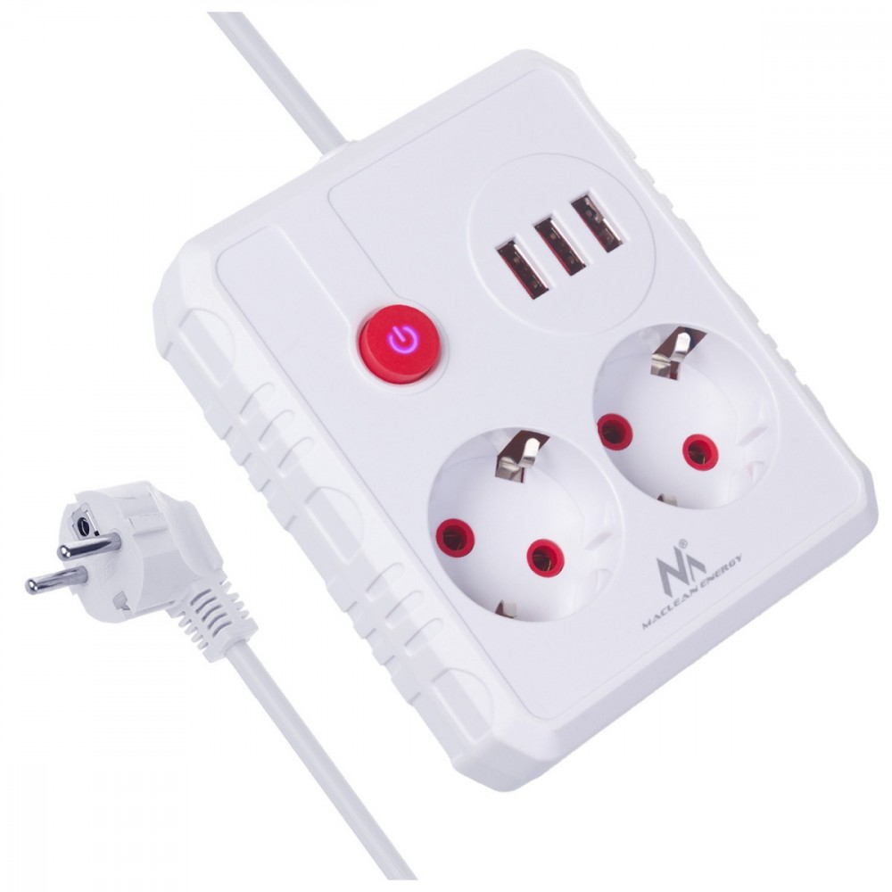 Maclean Power strip 2 sockets MCE387