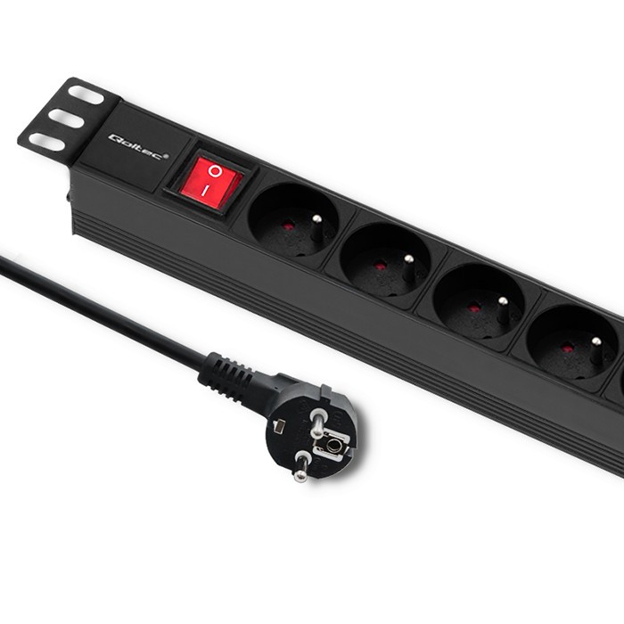 Qoltec Power strip for RACK 1U