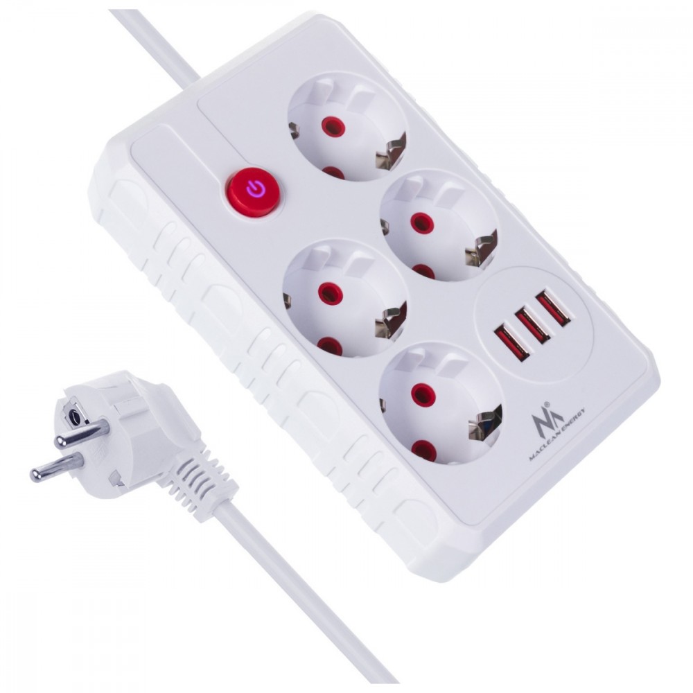 Maclean  Power strip MCE392 W 4