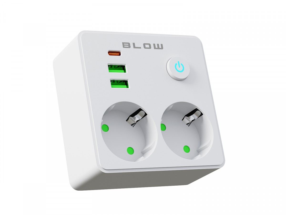BLOW Power strip R-20 PRx2 2xUSB-A