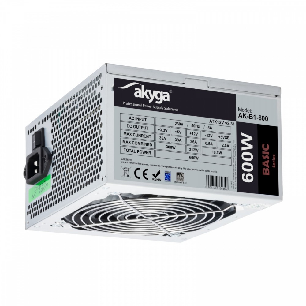 AKYGA  POWER SUPPLY ATX 600W B1