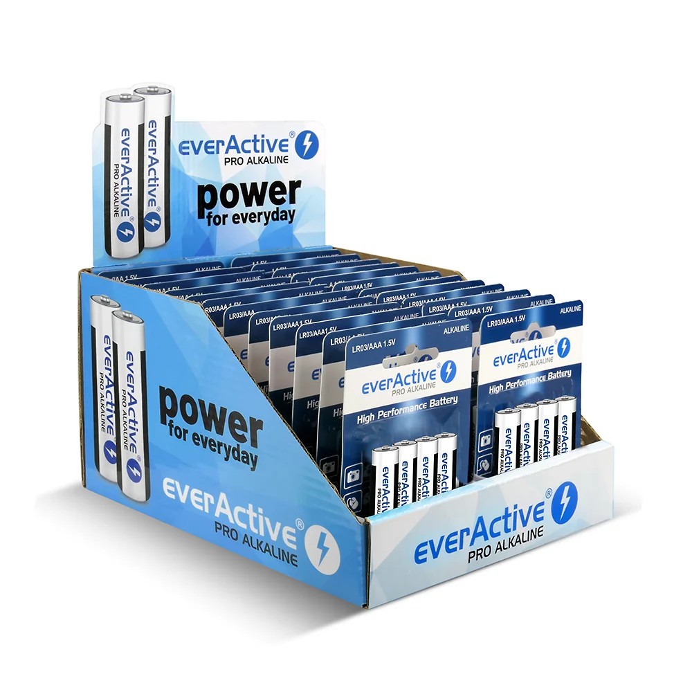EverActive PRO ALKALINE BATTERIES LR03/AAA DISPLAY