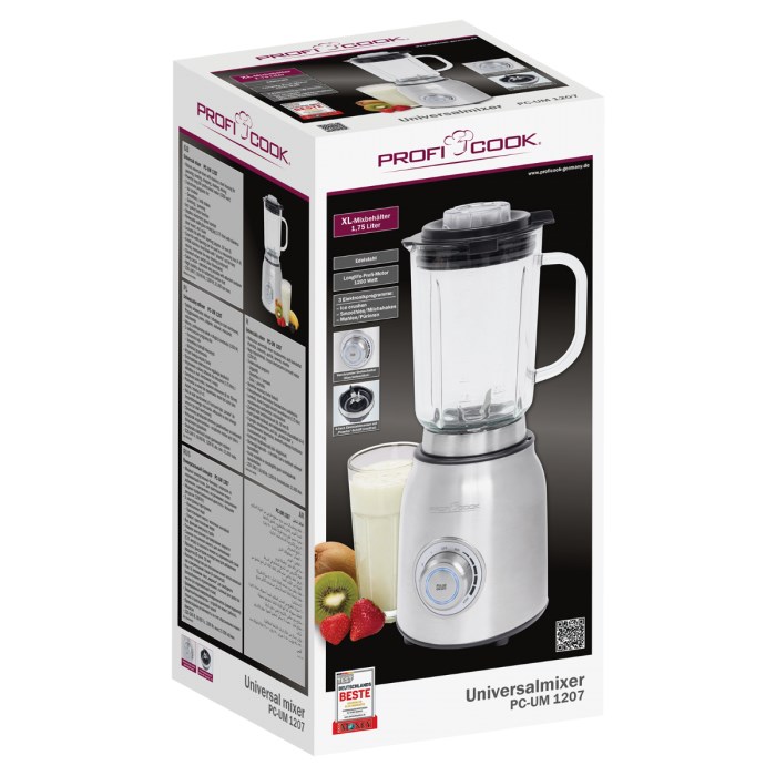 PROFICOOK 501207 mixer Stand mixer 1200