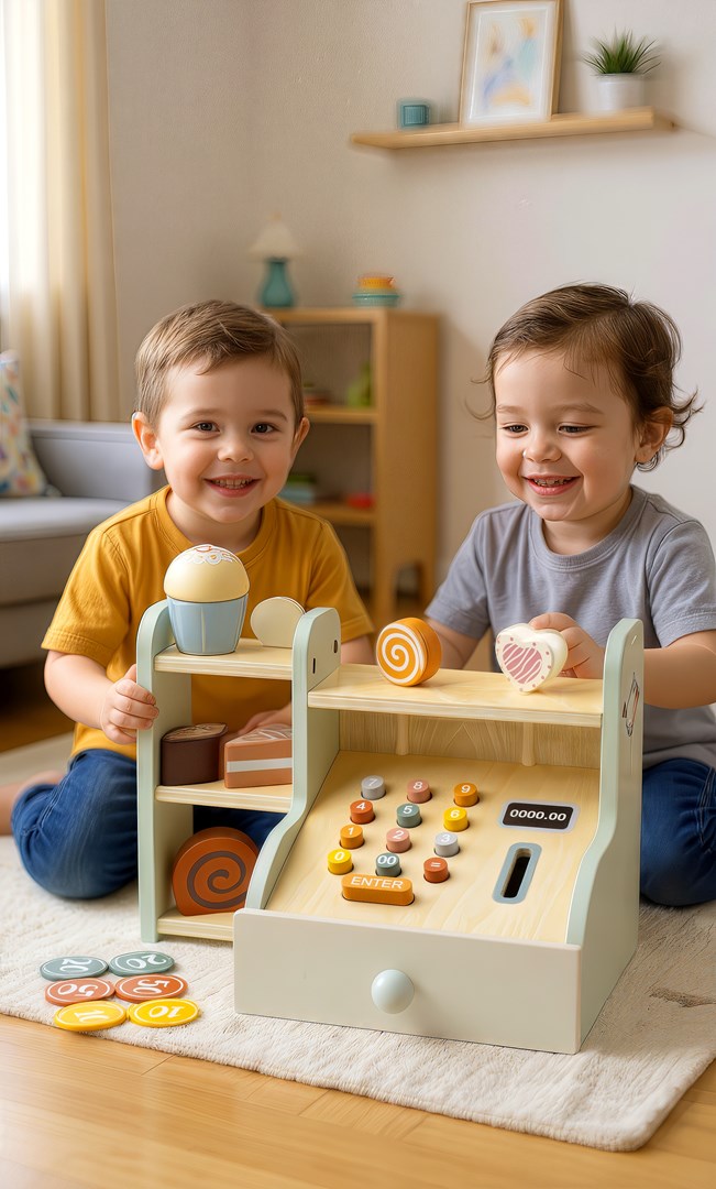 PROMIS Wooden Cash Register for Children