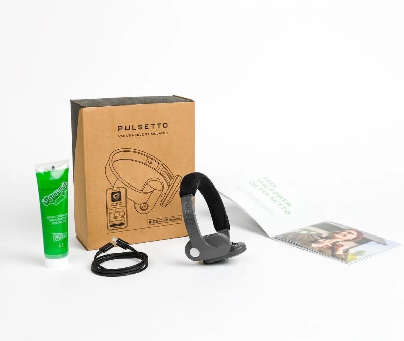 Pulsetto vagus nerve stimulator neckband relaxation