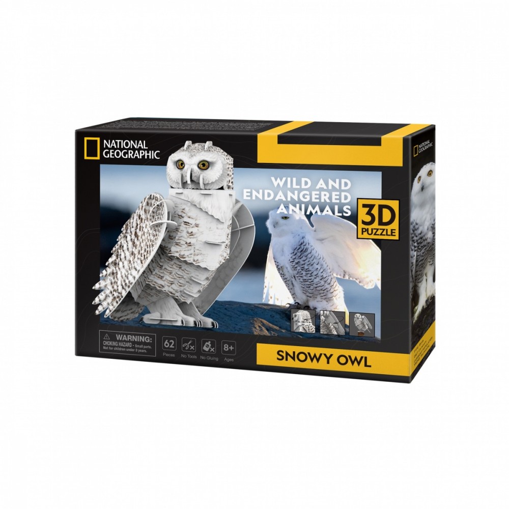 Cubic Fun Puzzles 3D Snowy Owl